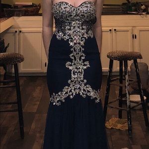 Navy blue prom dress